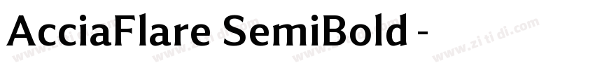 AcciaFlare SemiBold字字体转换